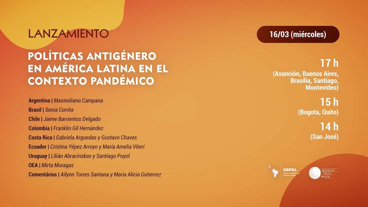 Lanzamiento “Políticas antigénero en América Latina en el contexto pandémico”