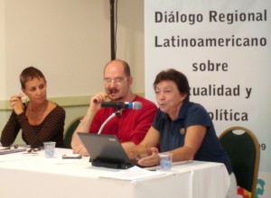 Sonia Corrêa, Rafael de la Dehesa, Gloria Careaga